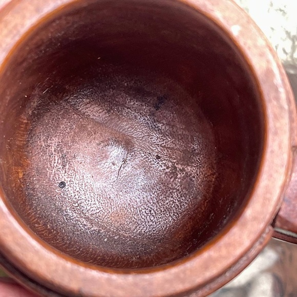 San Miguel Beer Since 1890 Philippines Handmade Wood Mug Stein 6" Vintage Vtg - Picture 3 of 4